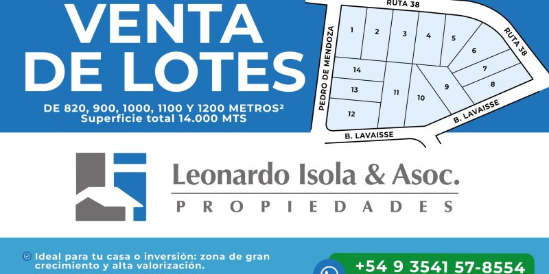 Venta de Lotes Estancia Vieja
